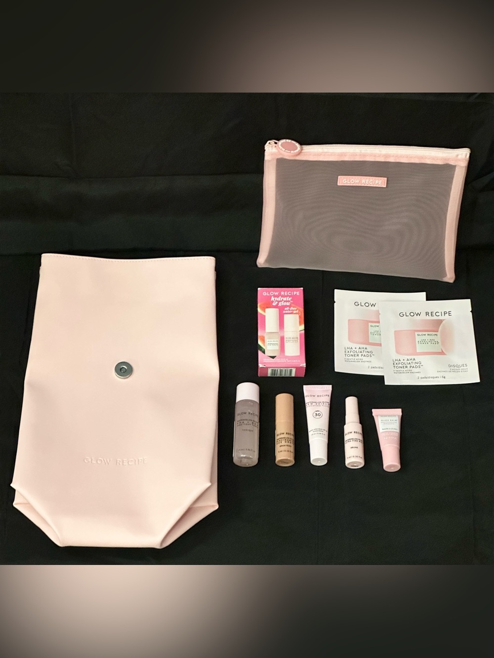 Glow Recipe Watermelon Glow Pink Roll Bag Travel Kit